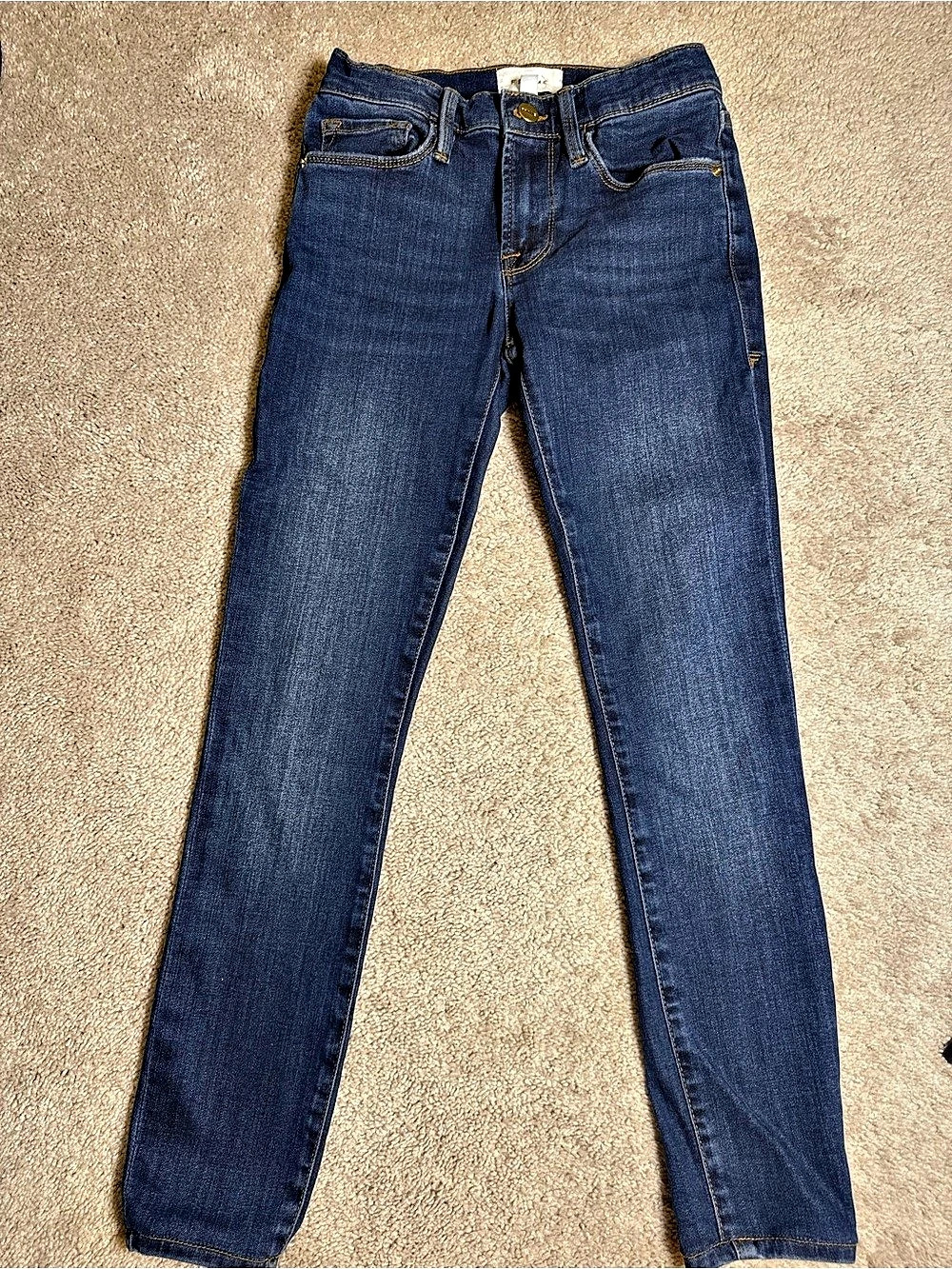 FRAME Le Skinny de Jeanne Skinny Jeans in Blue Waist 24